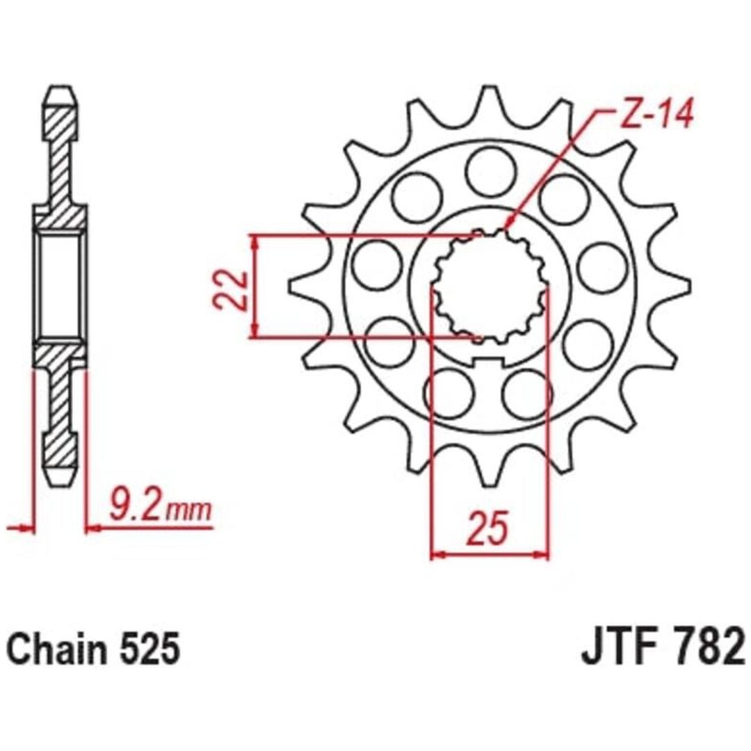 Fronttandhjul Standard 782 520 JT SPROCKETS