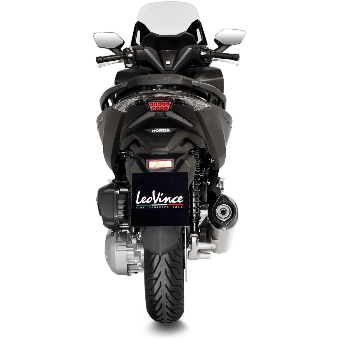Fuldsystem 1-1 LV One Evo Rustfrit LeoVince Slash-down – billede 3