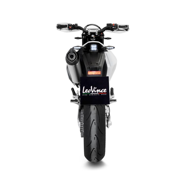 Fuldsystem 1-1 LV One Evo Rustfrit LeoVince Slash-down – billede 3