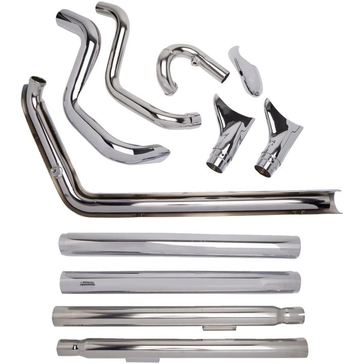 Fuldsystem 2-1 Bad Hombre Duals Rak Aluminium/Stål COBRA EXHAUST TD FLT SFTL 12-15 – billede 4