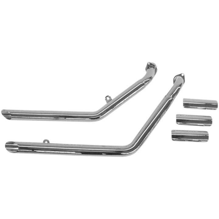 Fuldsystem Drag Pipe COBRA Chrome / Slash-Cut – billede 2