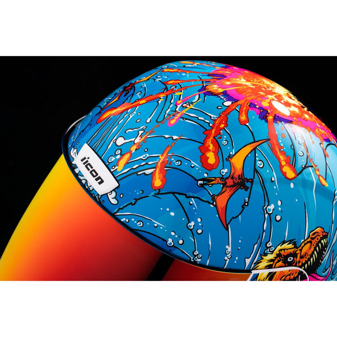 Full Face Helmet Airform Blå/Orange ICON Medium – billede 6