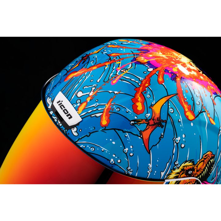 Full Face Helmet Airform Blå/Orange ICON Medium – billede 3