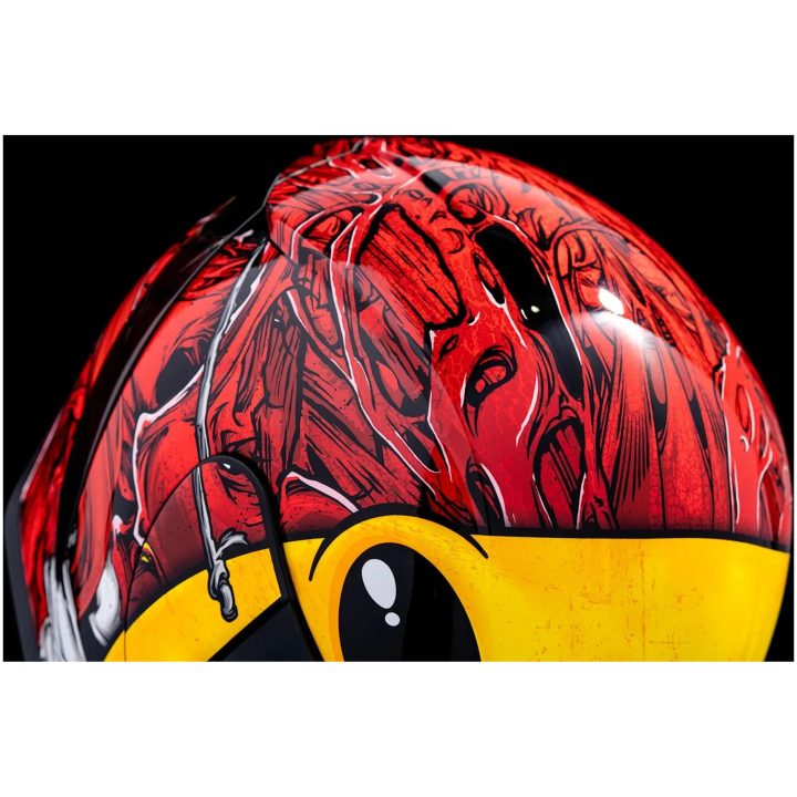 Full Face Helmet Airform Rød/Gul ICON XS – billede 12