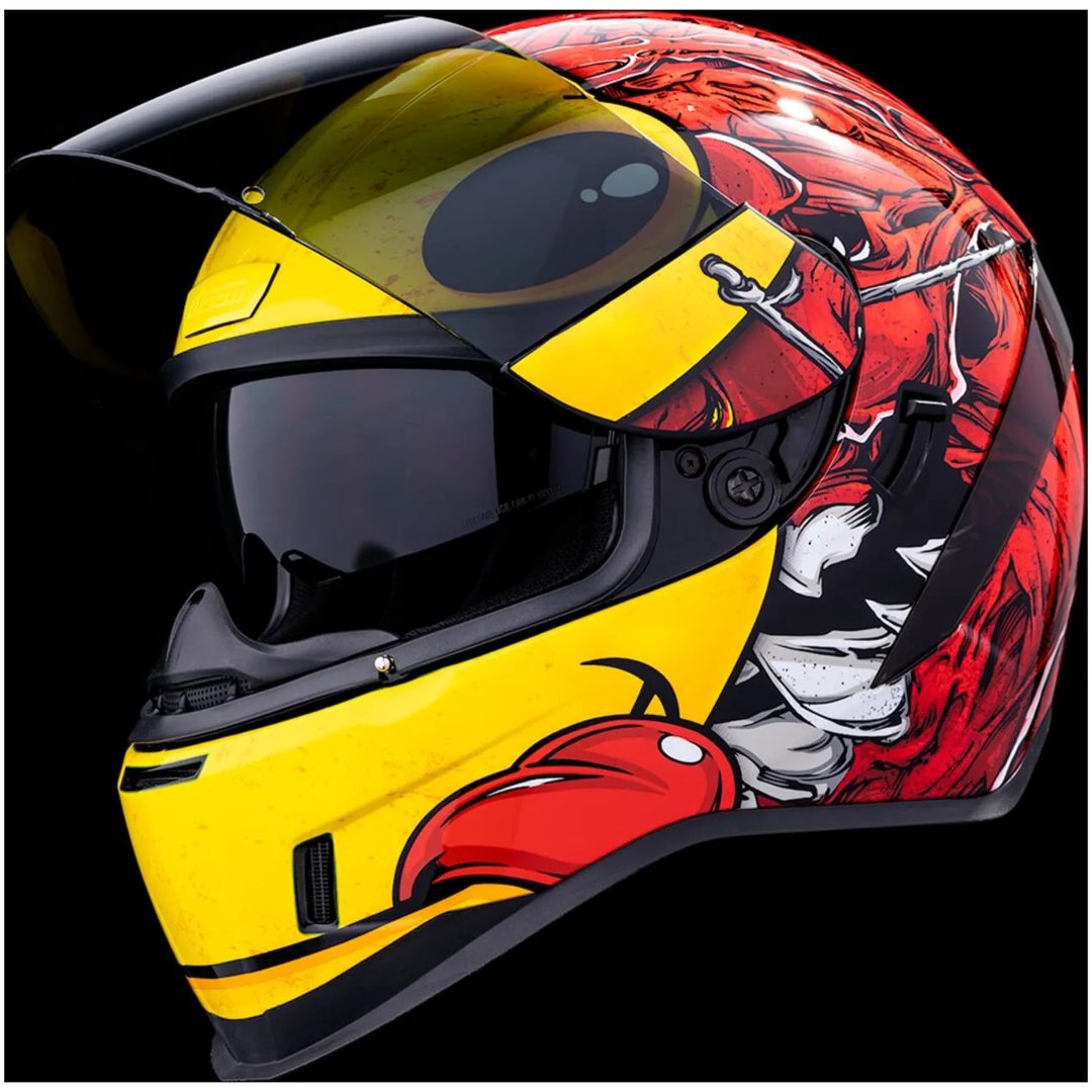 Full Face Helmet Airform Rød/Gul ICON XS – billede 10