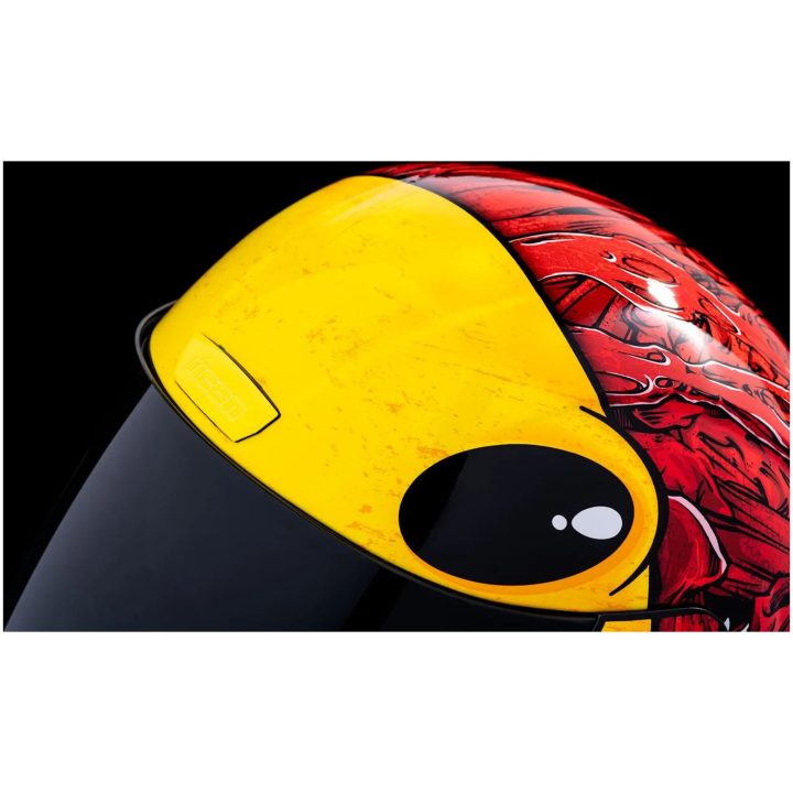 Full Face Helmet Airform Rød/Gul ICON XS – billede 14