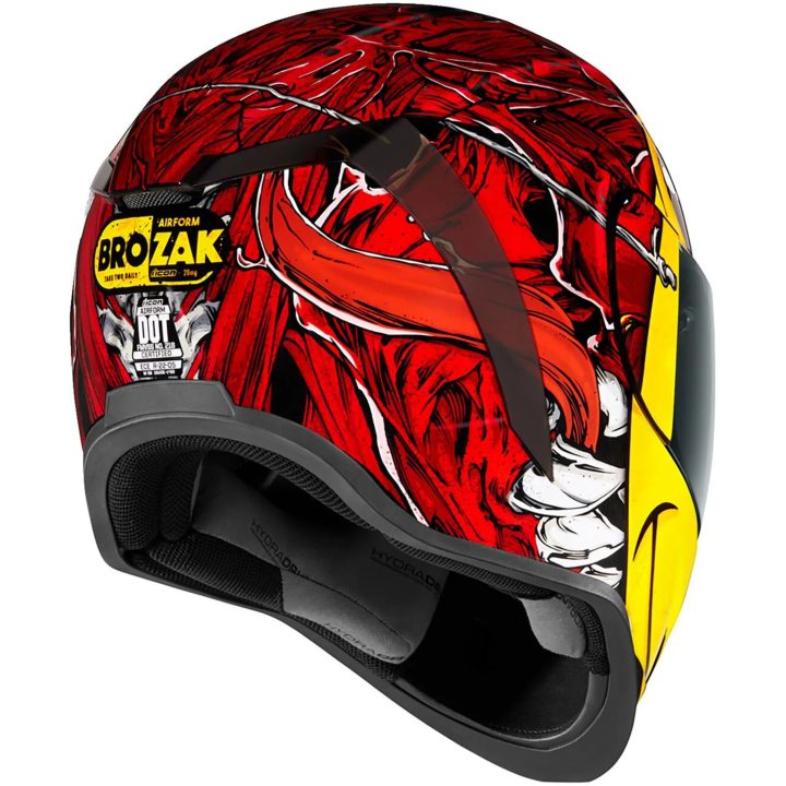 Full Face Helmet Airform Rød/Gul ICON XS – billede 4