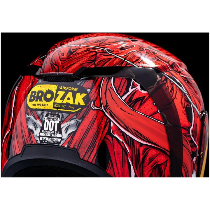 Full Face Helmet Airform Rød/Gul ICON XS – billede 3