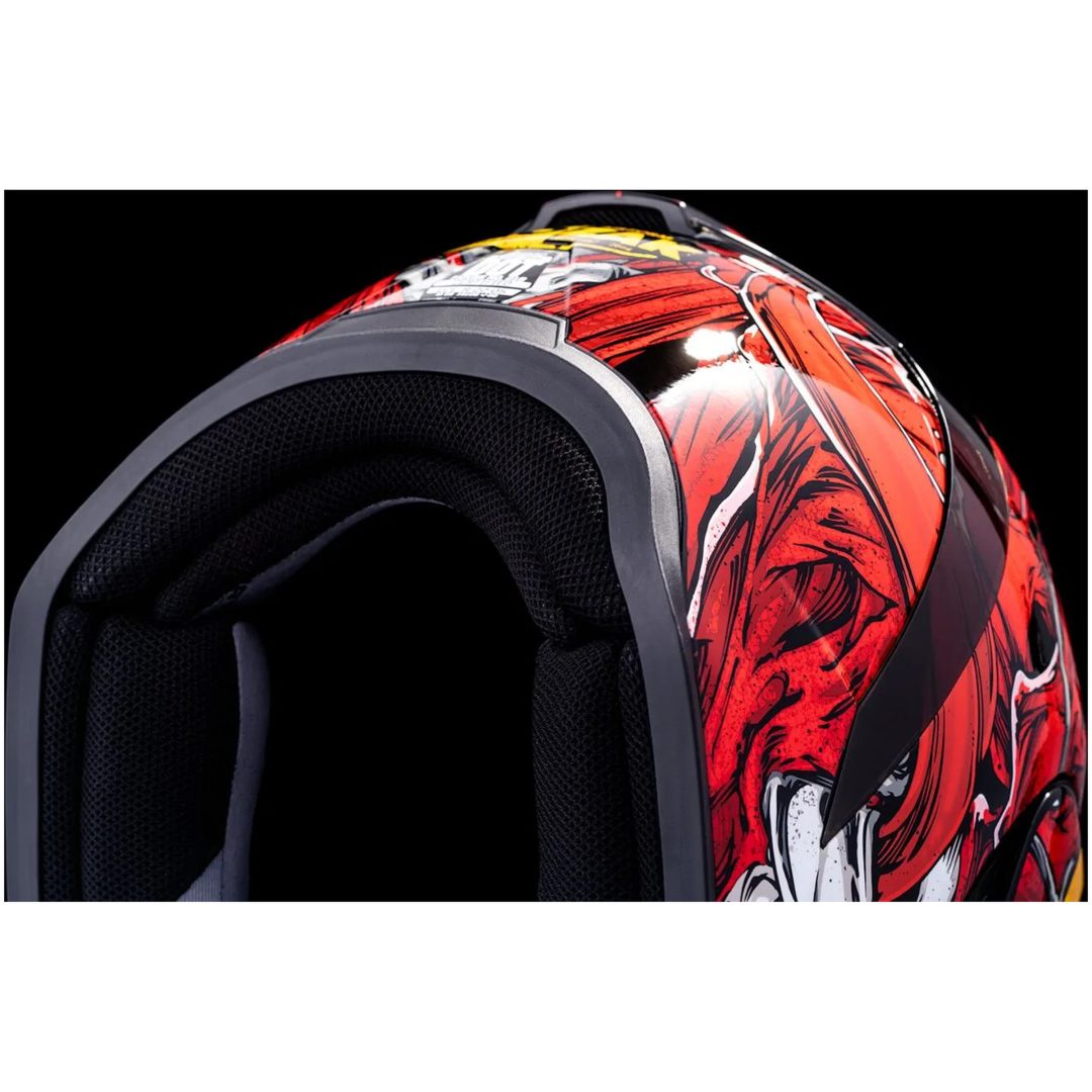 Full Face Helmet Airform Rød/Gul ICON XS – billede 2