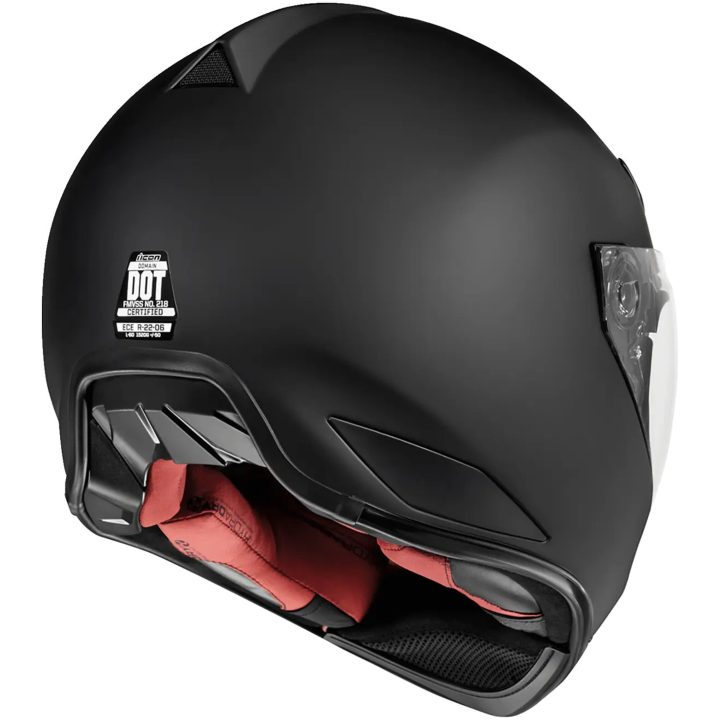 Full Face Helmet Domain Rubatone Sort ICON XS – billede 6
