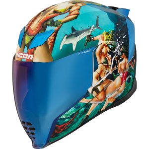 Full Face Hjelm Airflite Blå ICON