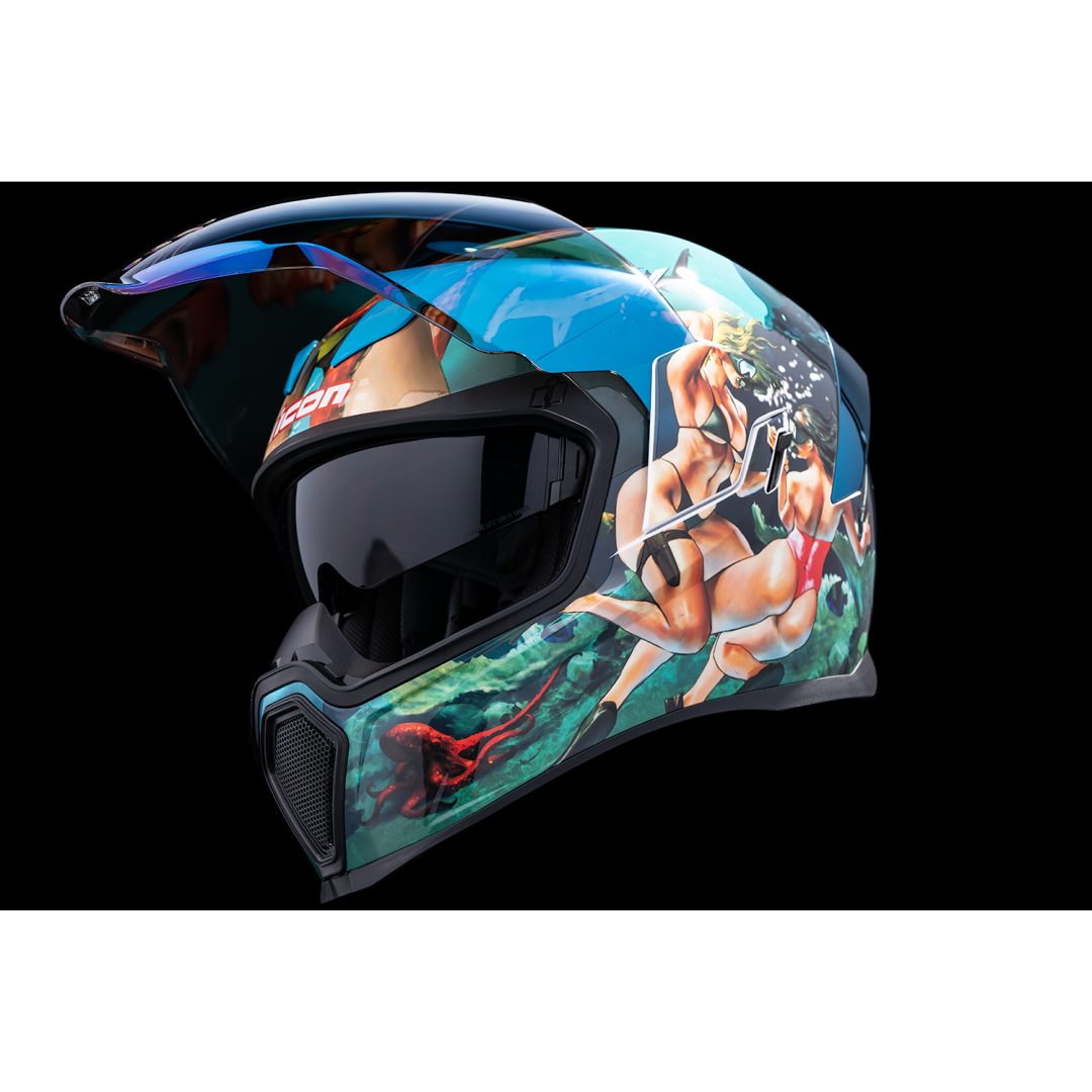 Full Face Hjelm Airflite Blå ICON XS – billede 2