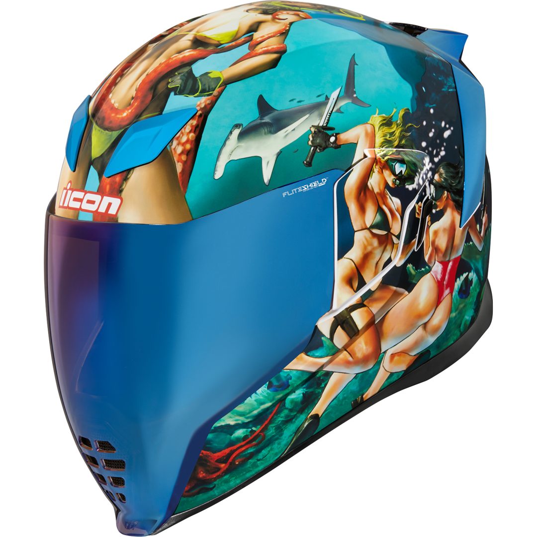 Full Face Hjelm Airflite Blå ICON XS