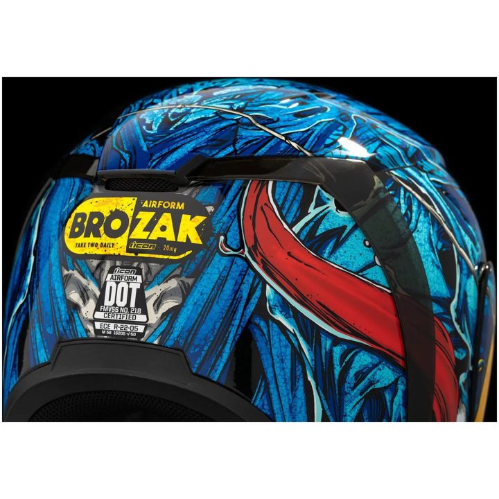 Full Face Hjelm Airform Blå/Gul ICON XS – billede 13