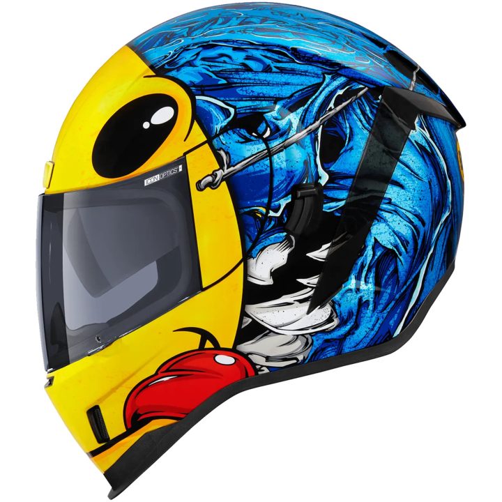 Full Face Hjelm Airform Blå/Gul ICON XS – billede 7