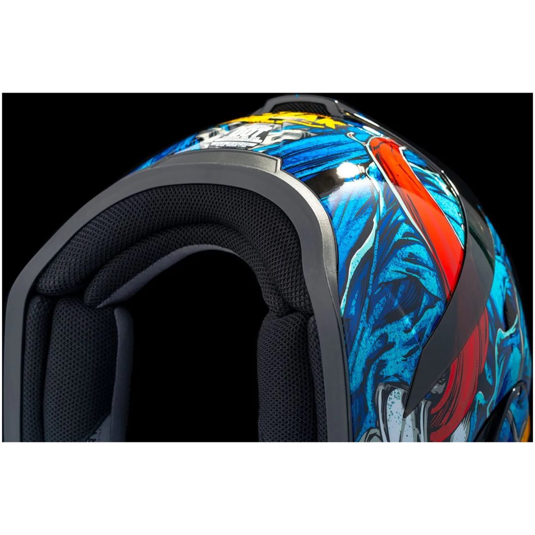 Full Face Hjelm Airform Blå/Gul ICON XS – billede 5