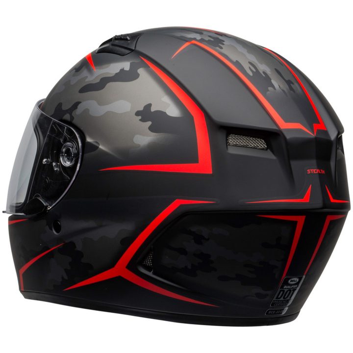 Full Face Hjelm Qualifier Stealth Camo Rød Bell Large – billede 3