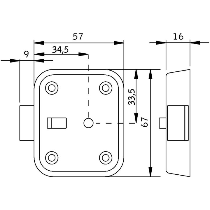 Garderobe-/skabslås FAS 420 SKABSLÅS GARDEROBE FAS 420 – billede 4