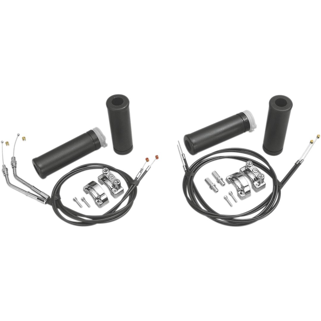 Gashåndtagssæt Sort/krom S&S Cycle – billede 2