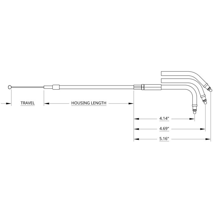 Gaskabel Stålomspundet Harley-Davidson DRAG SPECIALTIES Gaswire HD – billede 2