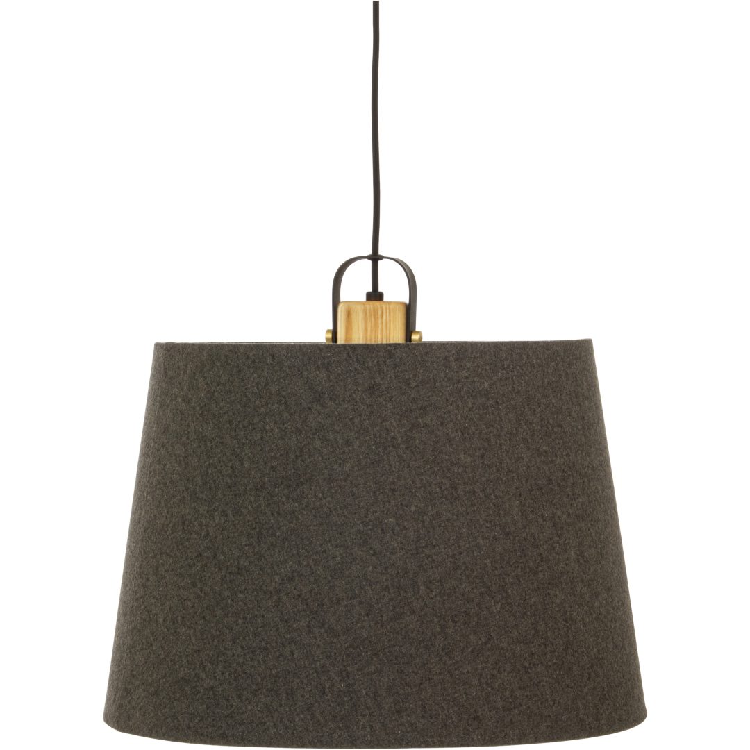 Geilo Loftlampe 45cm, Grå/sort/træ ANETA HOME Sokkel E27