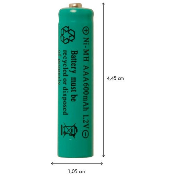 Genopladeligt batteri AAA 1,2V 600mAh Ni-MH Grøn Star Trading – billede 6
