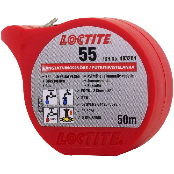 Gevindforsegling rørforsegling 55 LOCTITE Gevindtætningssnor 50M 55 – billede 5