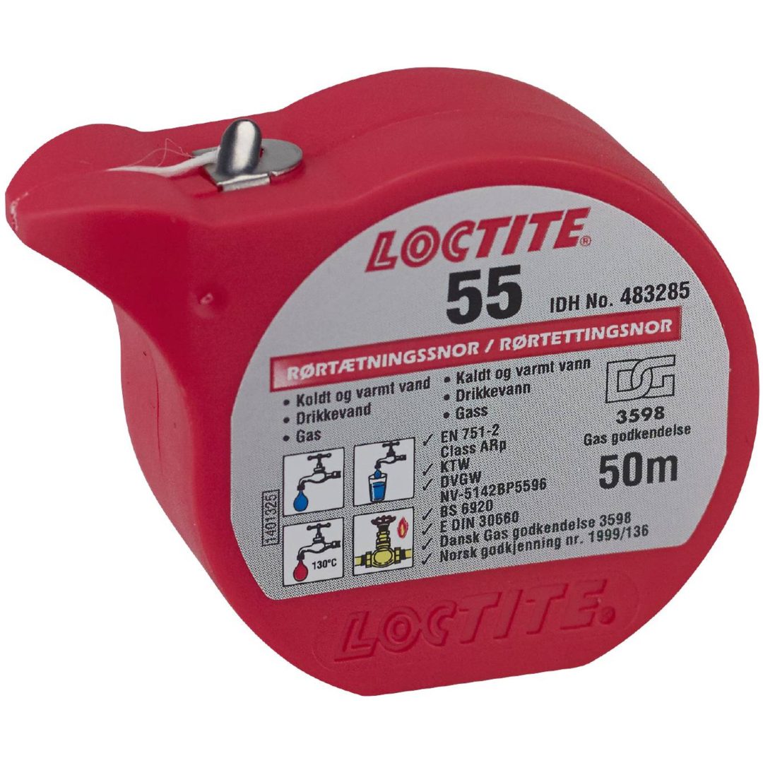 Gevindforsegling rørforsegling 55 LOCTITE Gevindtætningssnor 50M 55 – billede 4