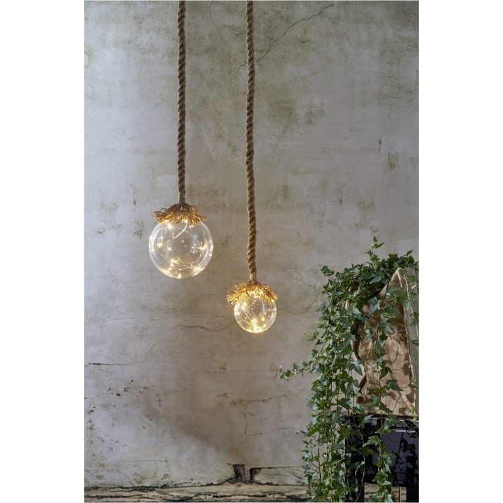 Glasdekoration Jutta Beige Star Trading – billede 3