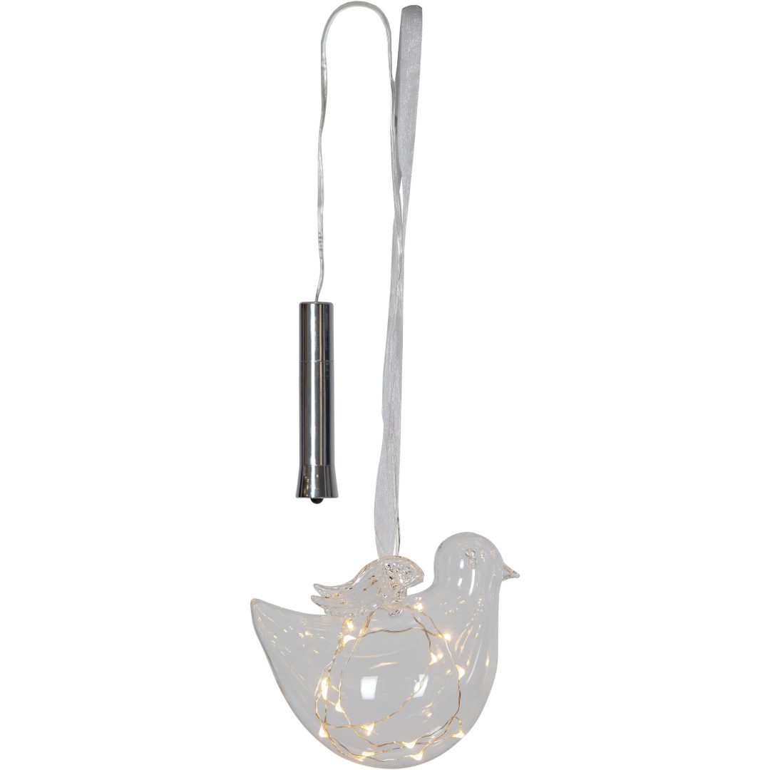 Glaskugle Bird Transparent Star Trading – billede 2