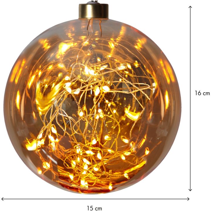 Glaskugle Glow Amber Star Trading – billede 7