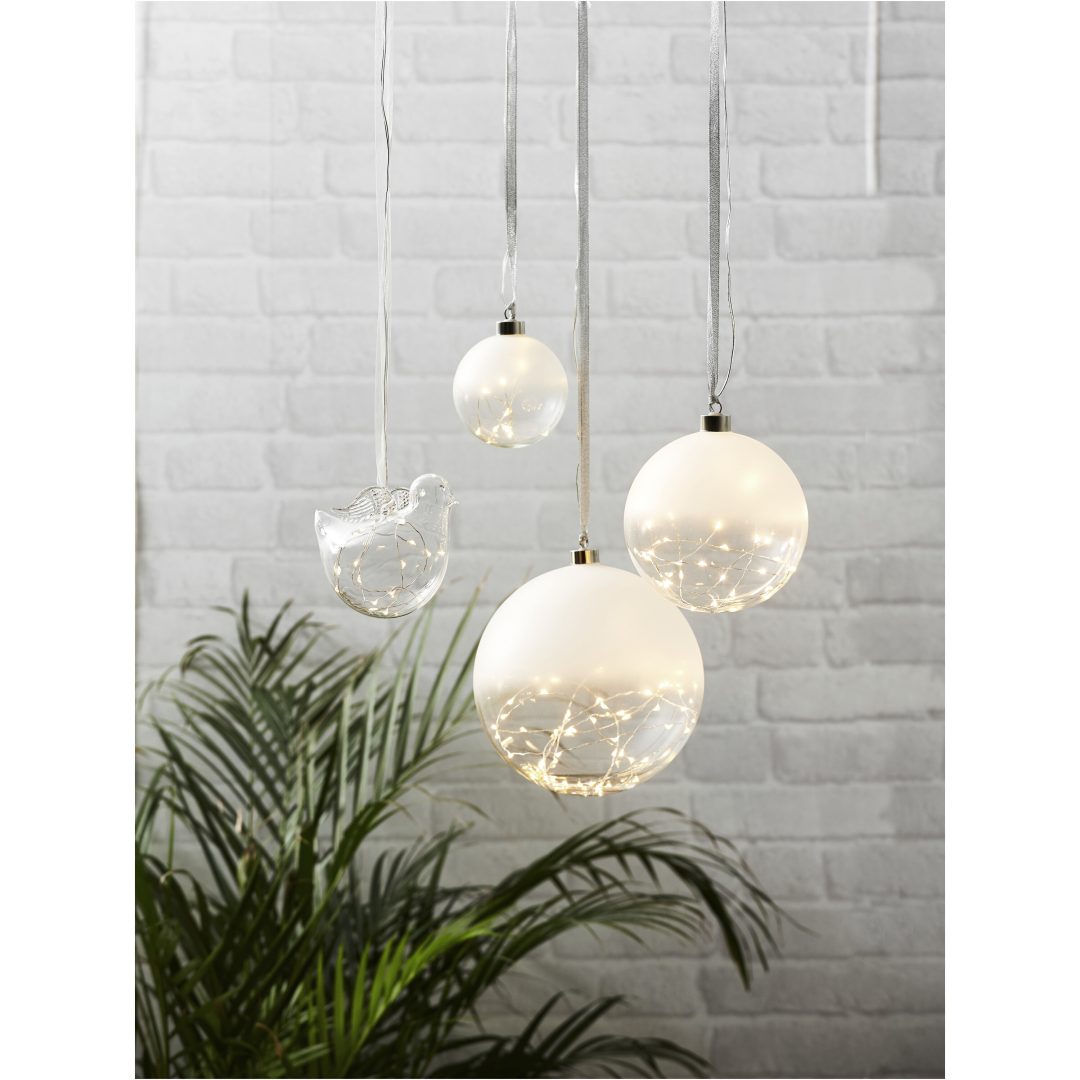 Glaskugle Glow Frostet Star Trading – billede 6