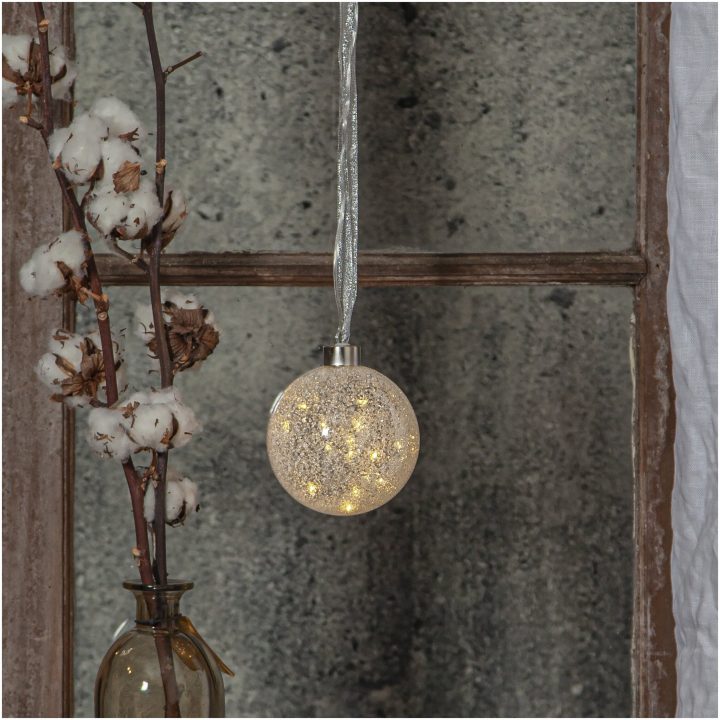 Glaskugle Glow Snow Frosted Star Trading – billede 7