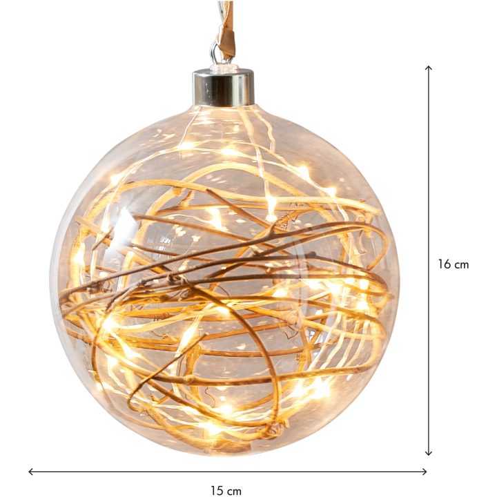 Glaskugle Glow Transparent Star Trading – billede 3