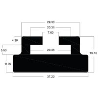 Glidskena 107.5 cm Svart Sno-X