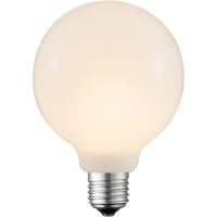 Glob G95 E27 6W LED filament dimbar 2700K, vit