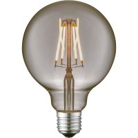 Glob G95 E27 8W LED filament dimbar 2000K, rök