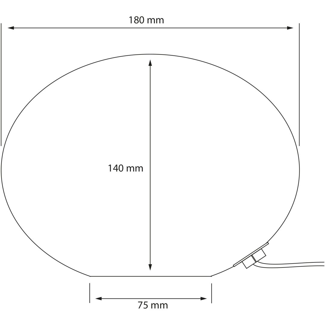 Globus Bordlampe 18cm, Røg ANETA HOME Sokkel E14 Røggrå – billede 6