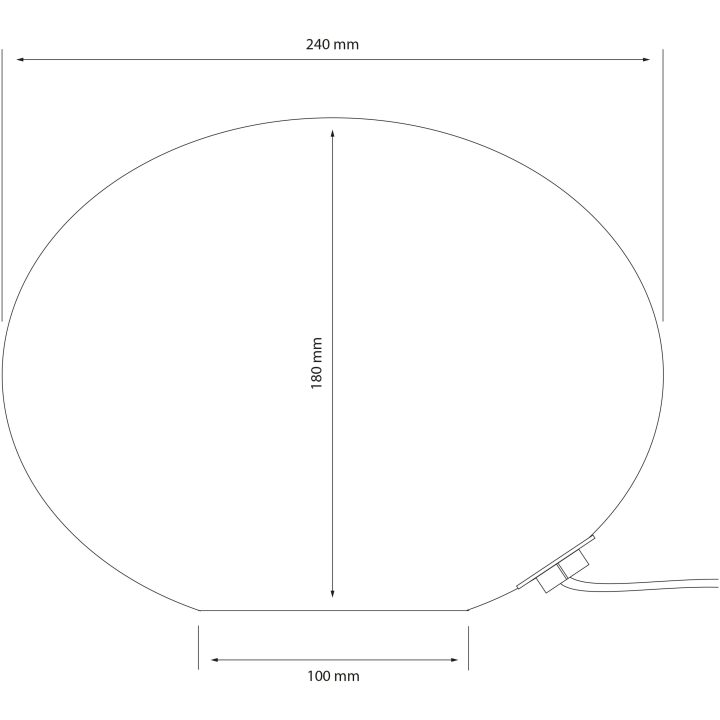 Globus Bordlampe 24cm, Røg ANETA HOME Sokkel E14 Røggrå – billede 5