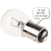 Glödlampa BA15D12V 15/15W(10) SOCKEL Ba15d