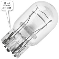 Glödlampa W3X16Q 12V 21/5W