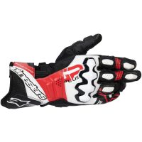 GLOVE GP+ R V3 LTHR BK/WT/BRT RD M