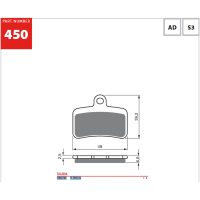 GOLDFREN Bromsbelägg 450 Ceramic Carbon AD