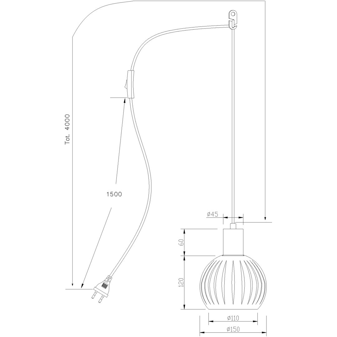 Grafika Vindueslampe, Hvid ANETA HOME Hvid – billede 3