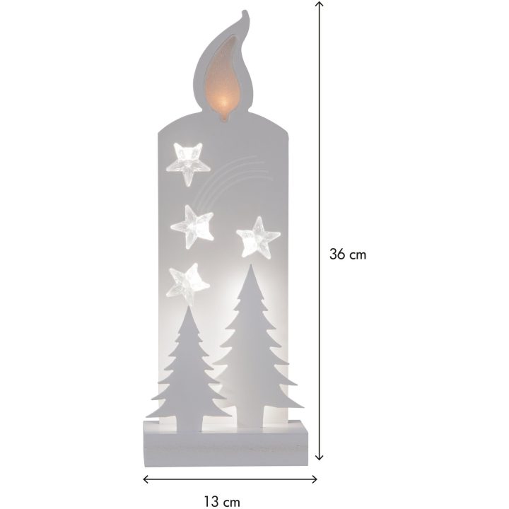 Grandy Hvid Star Trading Gran & Lys - 13 cm – billede 4
