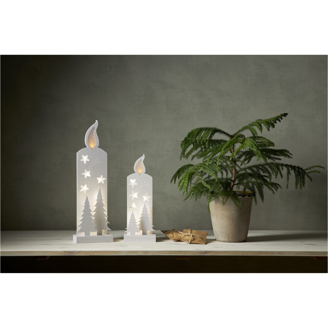 Grandy Hvid Star Trading Gran & Lys - 13 cm – billede 3
