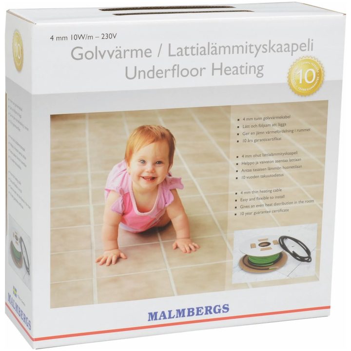 Gulvvarmesæt Malmbergs, 200W, 20 m MALMBERGS – billede 2