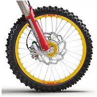 HAAN WHEELS Complete Front Wheel Tubeless 21x2,15x36T Gold Rim/Gold Hub/Silver Spokes/Silver Spoke Nuts