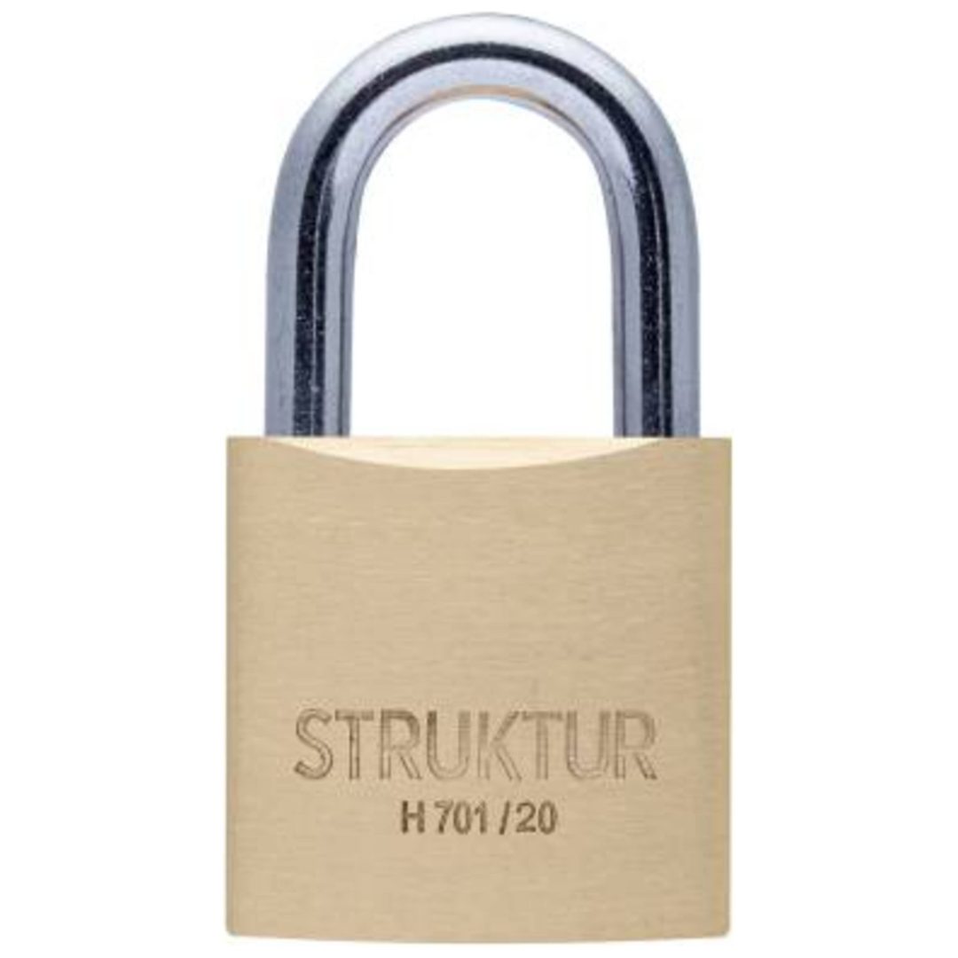 Hængelås H 701 STRUKTUR HÆNGELÅS MESSING H 701/20