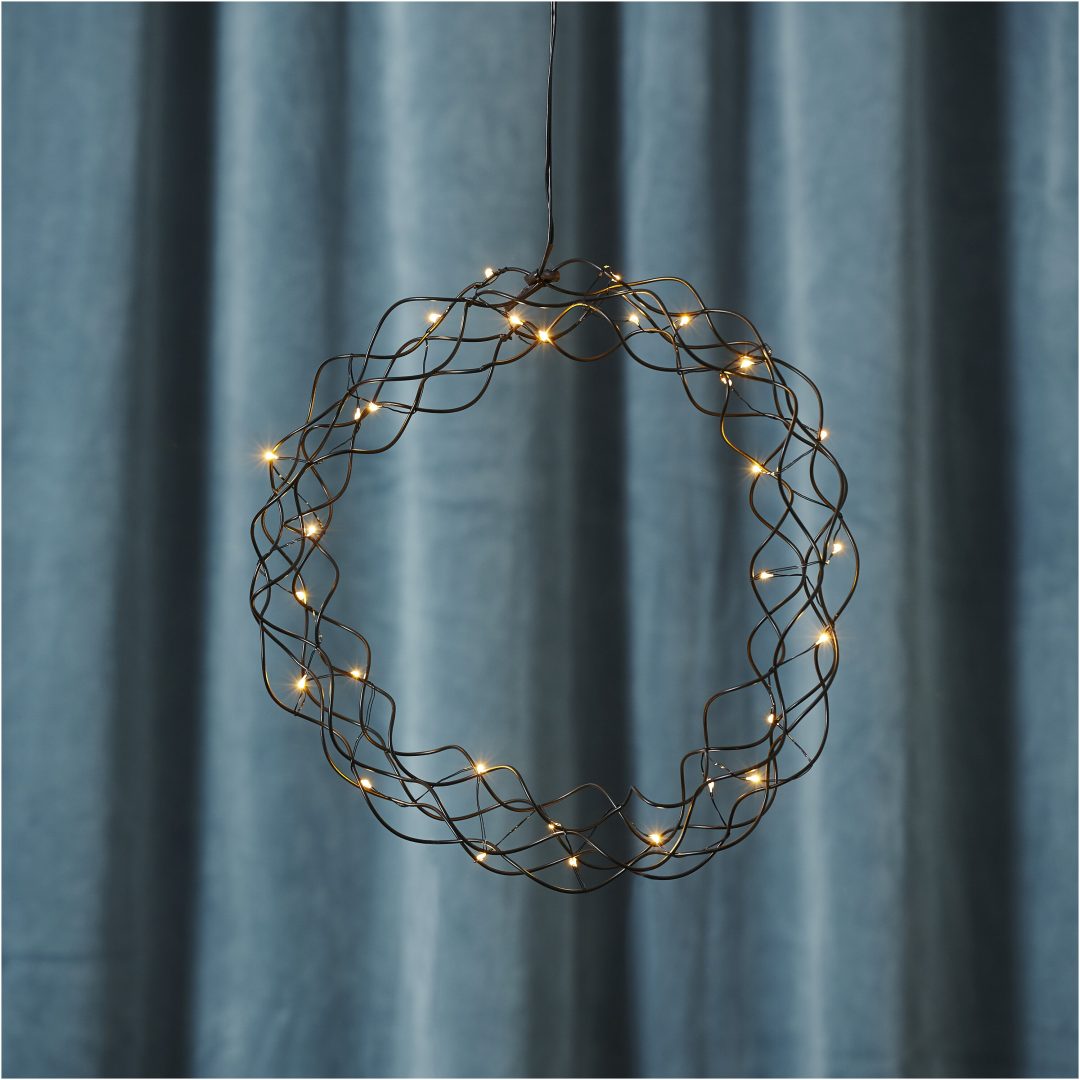 Hængende dekoration Curly Sort Star Trading 30 cm – billede 6